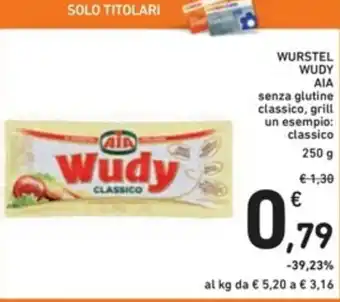Spazio Conad Aia Wudy Wurstel 250g offerta