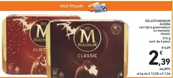 Spazio Conad Algida Magnum Gelato 316g 4 pezzi offerta