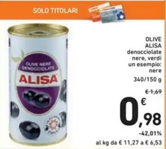 Spazio Conad Alisa Olive 340/150g offerta