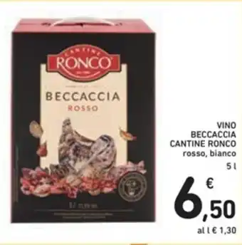 Spazio Conad Cantine Ronco Beccaccia Vino 5l offerta