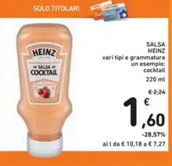 Spazio Conad Heinz Salsa 220ml offerta