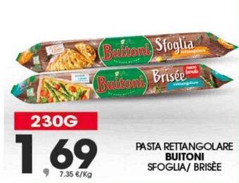 Interspar PASTA RETTANGOLARE BUITONI SFOGLIA/ BRISÈE 230G offerta