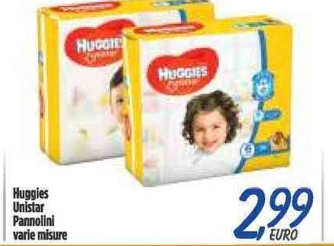 Orizzonte Supermercati Huggies Unistar Pannolini varie misure offerta