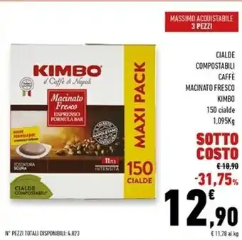 Conad Superstore Kimbo cialde compostabili caffe macinato fresco offerta