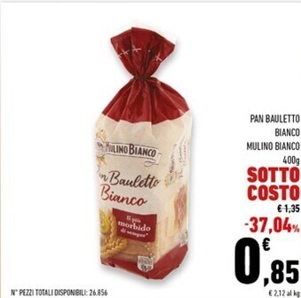 Conad Superstore Mulino bianco pan bauletto offerta