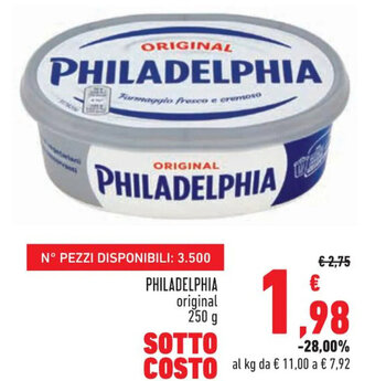 Conad Margherita PHILADELPHIA original 250 g offerta