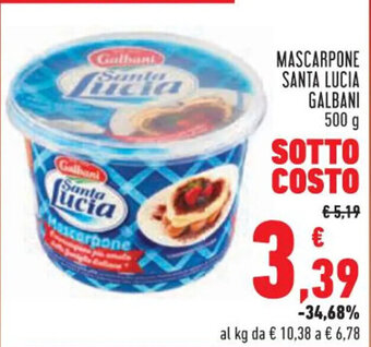 Conad Margherita MASCARPONE SANTA LUCIA GALBANI 500 g offerta