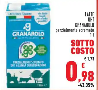 Conad Margherita LATTE UHT GRANAROLO parzialmente scremato 1 l offerta