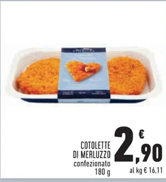 Conad Margherita COTOLETTE DI MERLUZZO confezionato 180 g offerta