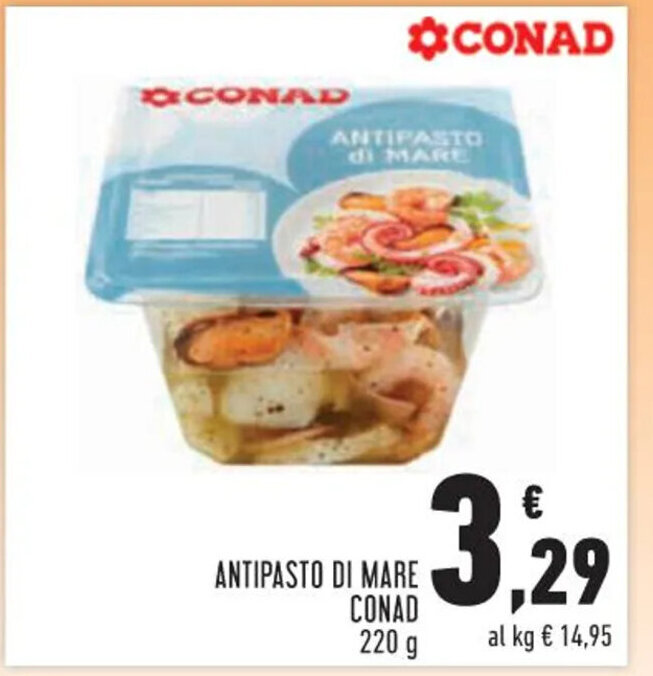 ANTIPASTO di MARE CONAD 220 g offerta di Conad Margherita