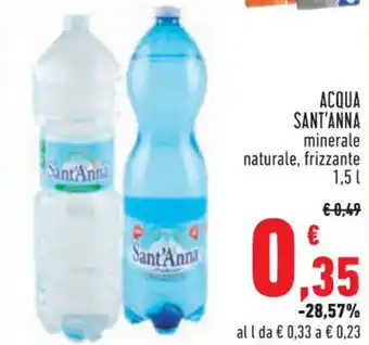 Conad Margherita ACQUA SANT'ANNA minerale naturale, frizzante 1,5 l offerta