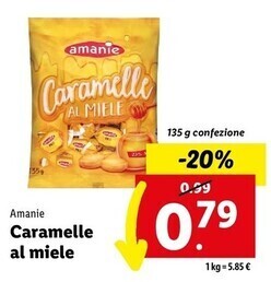 Lidl Amanie - caramelle al miele offerta