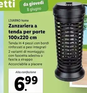 Lidl Livarno home zanzariera a tenda per porte 100x220 cm offerta