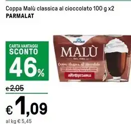 Iper La Grande Parmalat coppa malu classica al cioccolato offerta