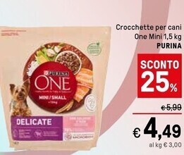 Iper La Grande Purina crocchette per cani one mini offerta