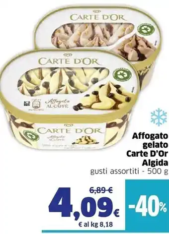 Algida affogato gelato carte d'or