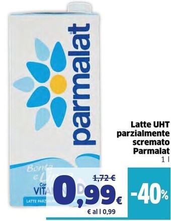 Parmalat latte uht parzialmente scremato