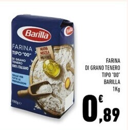 Conad Superstore Barilla farina di grano tenero tipo 00 offerta