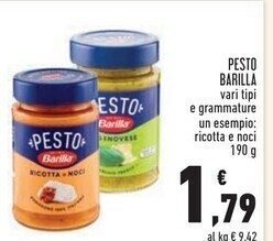 Conad City Barilla pesto offerta