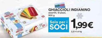 Coop GHIACCIOLI INDIANINO assortiti, 12 pezzi, 900 g offerta