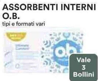 Coop ASSORBENTI INTERNI O.B. offerta