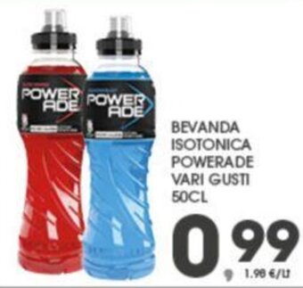 Eurospar BEVANDA ISOTONICA POWERADE VARI GUSTI 50CL offerta