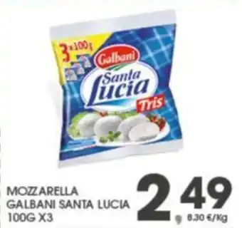 Eurospar MOZZARELLA GALBANI SANTA LUCIA 100G X3 offerta