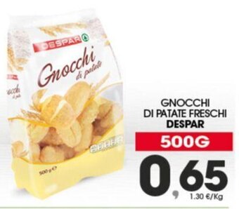 Eurospar GNOCCHI DI PATATE FRESCHI DESPAR 500G offerta