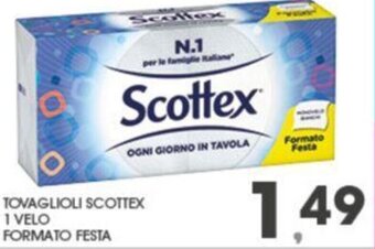 Eurospar TOVAGLIOLI SCOTTEX 1 VELO FORMATO FESTA offerta
