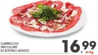 Eurospar CARPACCIO TRICOLORE DI BOVINO ADULTO offerta