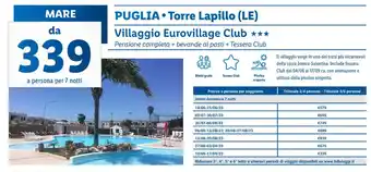 Lidl Villaggio Eurovillage Club offerta