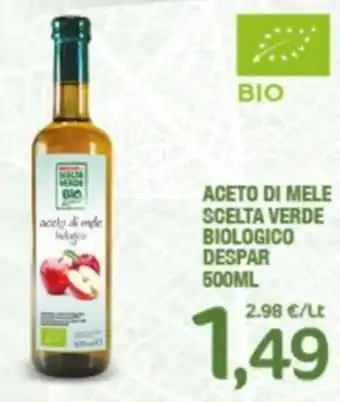 ACETO DI MELE SCELTA VERDE BIOLOGICO DESPAR 500ML