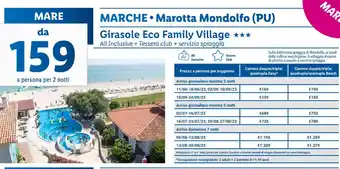 Lidl MARCHE Marotta Mondolfo (PU) Girasole Eco Family Village offerta