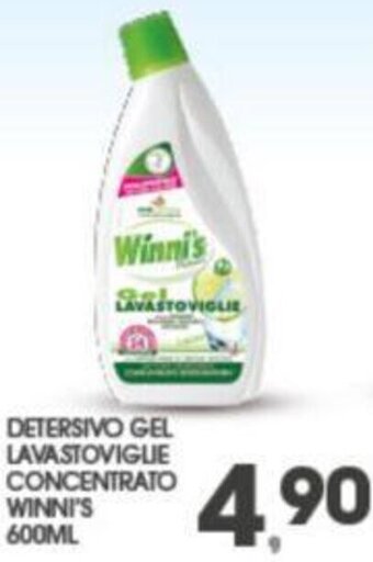 Eurospar DETERSIVO GEL LAVASTOVIGLIE CONCENTRATO WINNI'S 600ML offerta