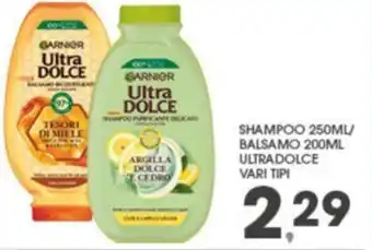 Eurospar SHAMPOO 250ML/ BALSAMO 200ML ULTRADOLCE offerta