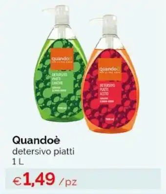 Acqua & Sapone Quandoè detersivo piatti 1 L offerta