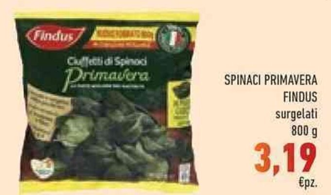 Conad SPINACI PRIMAVERA FINDUS 800 g offerta