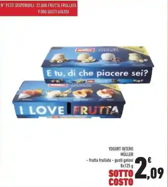 Conad YOGURT INTERO MÜLLER 8 x 125 g offerta