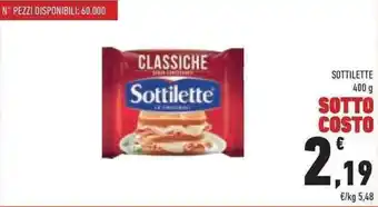 Conad SOTTILETTE 400 g offerta