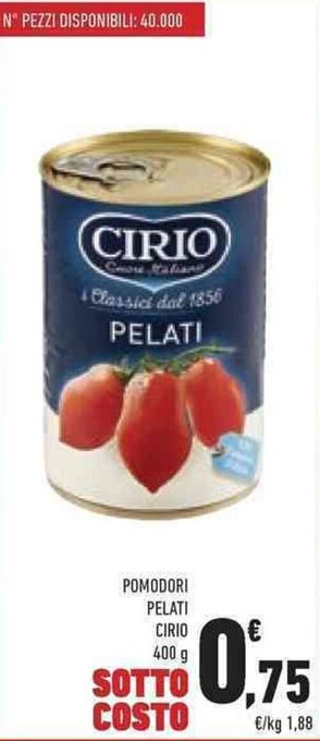 Conad POMODORI PELATI CIRIO 400 g offerta