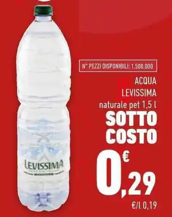 ACQUA LEVISSIMA naturale pet 1,5 l