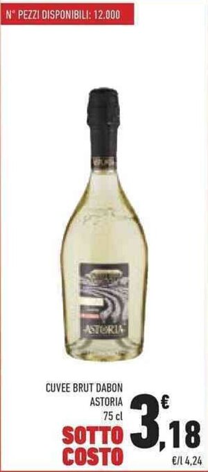 Conad CUVEE BRUT DABON ASTORIA 75 cl offerta