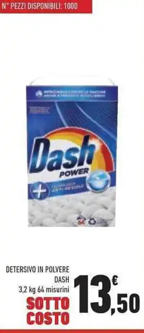 Conad DETERSIVO IN POLVERE DASH 3,2 kg 64 misurini offerta