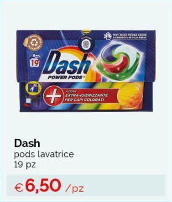 Acqua & Sapone Dash pods lavatrice 19 pz offerta