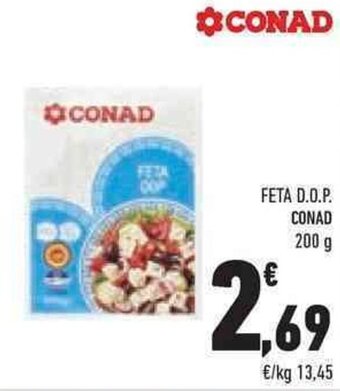 Conad FETA D.O.P. CONAD 200 g offerta