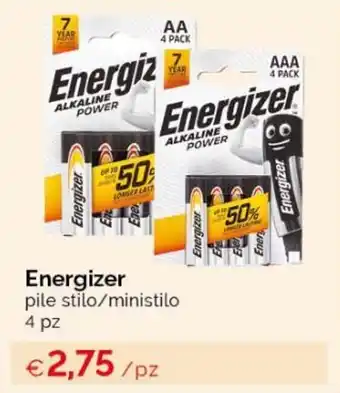Acqua & Sapone Energizer pile stilo/ministilo 4 pz offerta