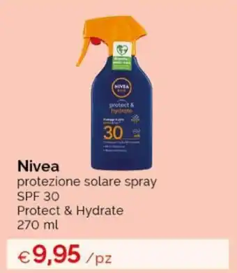 Acqua & Sapone Nivea protezione solare spray SPF 30 Protect & Hydrate 270 ml offerta