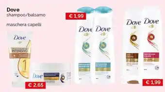 Acqua & Sapone Dove shampoo/balsamo maschera capelli offerta