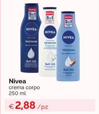 Acqua & Sapone Nivea crema corpo 250 ml offerta