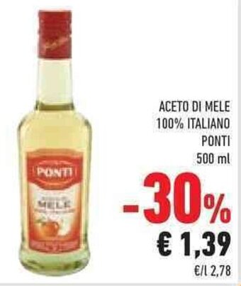 Conad ACETO DI MELE 100% ITALIANO PONTI 500 ml offerta